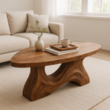 Handcrafted Solid Wood Coffee Table – Sculptural Organic Design for Modern Living Interiors